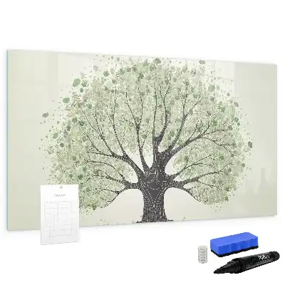 Magnetic marker board big nature tree design