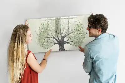 Magnetic marker board big nature tree design