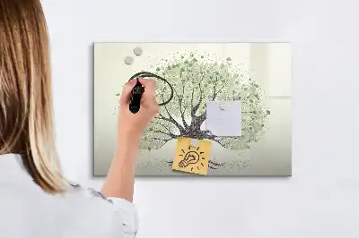 Magnetic marker board big nature tree design