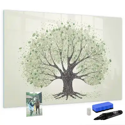 Magnetic marker board big nature tree design