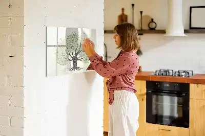 Magnetic marker board big nature tree design