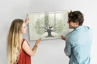Magnetic marker board big nature tree design