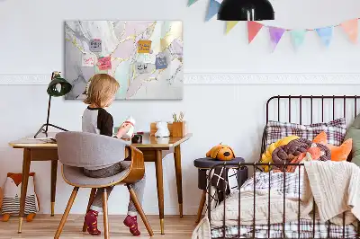 Magnetic marker board with marble pattern