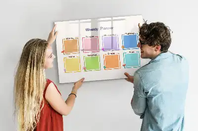 Weekly planner magnetic marker board