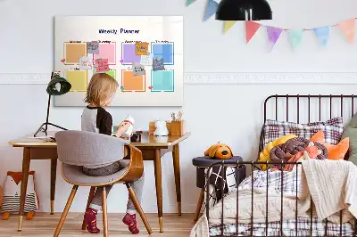 Weekly planner magnetic marker board