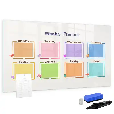 Weekly planner magnetic marker board