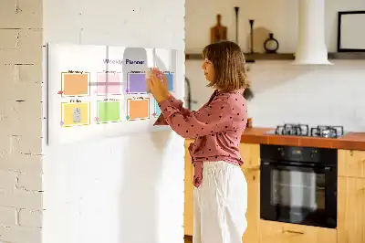 Weekly planner magnetic marker board