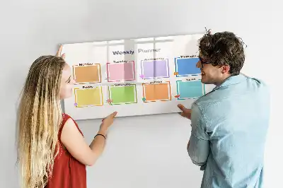 Weekly planner magnetic marker board