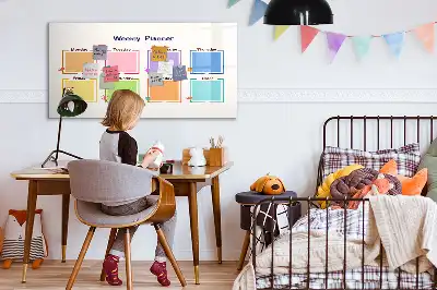 Weekly planner magnetic marker board