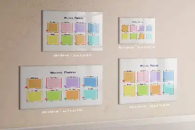 Weekly planner magnetic marker board
