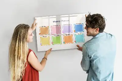 Weekly planner magnetic marker board