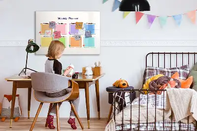 Weekly planner magnetic marker board