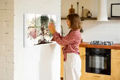 Magnetic marker board family tree design