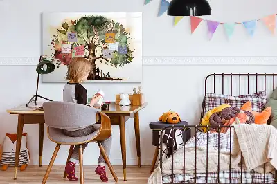 Magnetic marker board family tree design