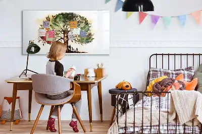 Magnetic marker board family tree design