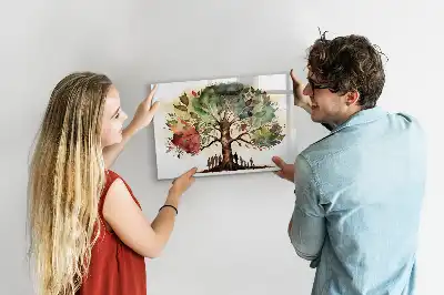 Magnetic marker board family tree design