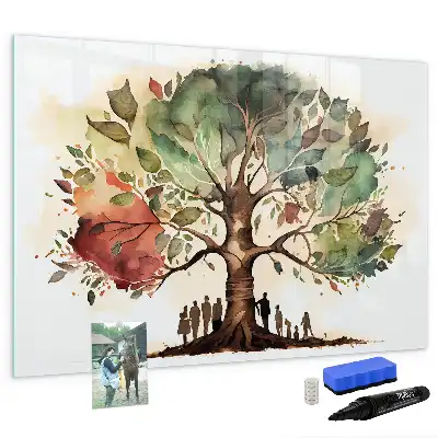 Magnetic marker board family tree design