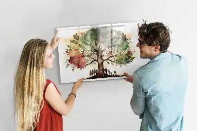 Magnetic marker board family tree design