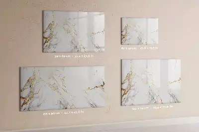 Magnetic marker board with decorative marble finish