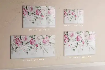 Magnetic marker board watercolor roses design