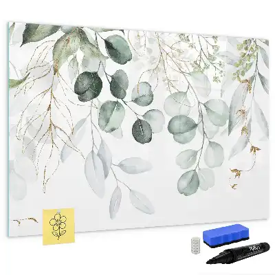 Magnetic glass dry erase board climbing plants