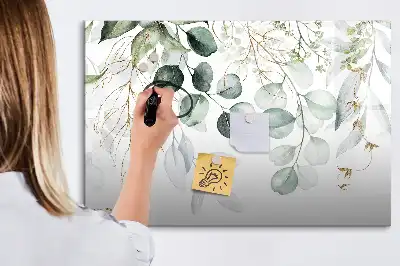 Magnetic glass dry erase board climbing plants