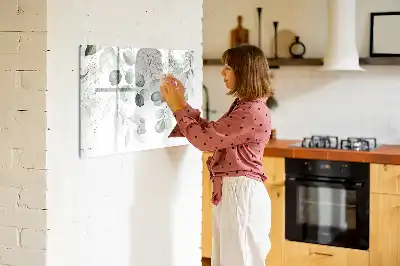 Magnetic glass dry erase board climbing plants