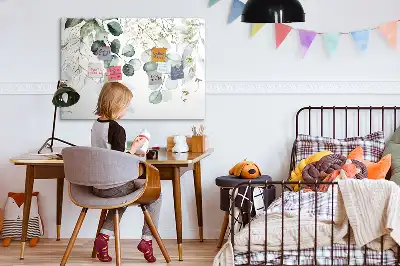 Magnetic glass dry erase board climbing plants