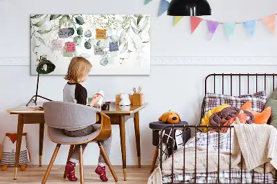 Magnetic glass dry erase board climbing plants