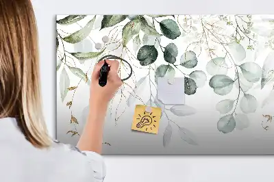 Magnetic glass dry erase board climbing plants