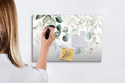 Magnetic glass dry erase board climbing plants
