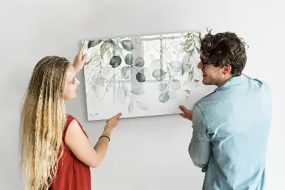 Magnetic glass dry erase board climbing plants