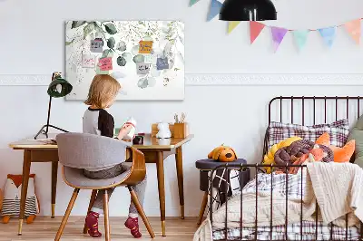 Magnetic glass dry erase board climbing plants