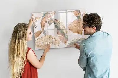 Magnetic marker board leaf pattern