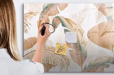 Magnetic marker board leaf pattern