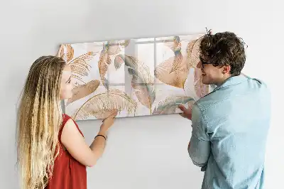 Magnetic marker board leaf pattern