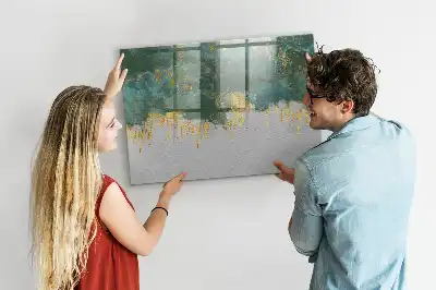 Magnetic marker board with decorative pattern