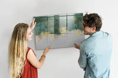 Magnetic marker board with decorative pattern