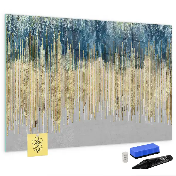 Magnetic glass dry erase board with decorative pattern