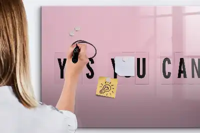 Magnetic marker board with Yes you can do it design