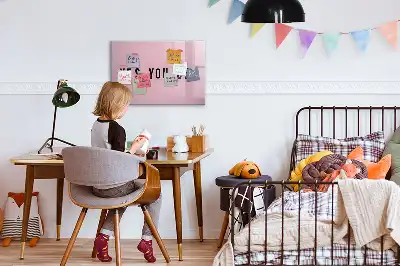 Magnetic marker board with Yes you can do it design