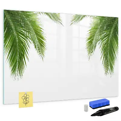 Magnetic marker board with palm leaves pattern