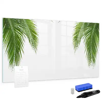 Magnetic marker board with palm leaves pattern