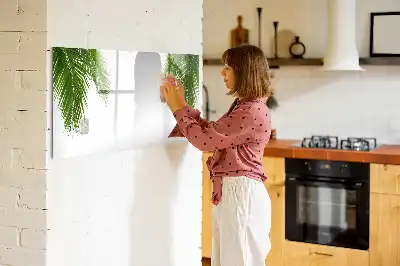 Magnetic marker board with palm leaves pattern