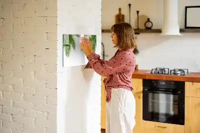 Magnetic marker board with palm leaves pattern
