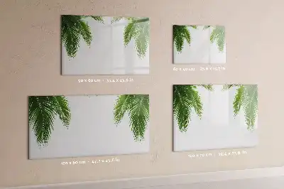 Magnetic marker board with palm leaves pattern