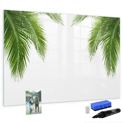 Magnetic marker board with palm leaves pattern