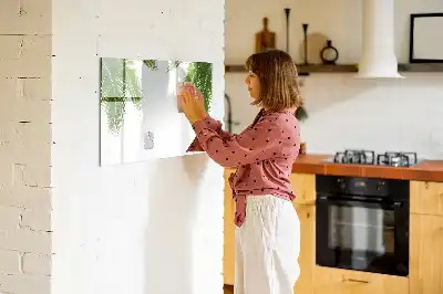 Magnetic marker board with palm leaves pattern