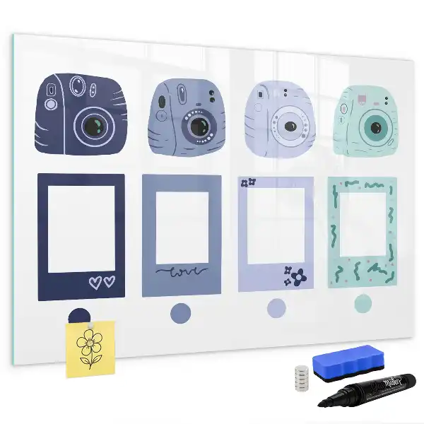 Magnetic marker board polaroid frames