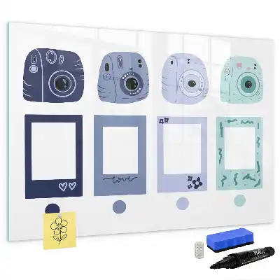 Magnetic marker board polaroid frames